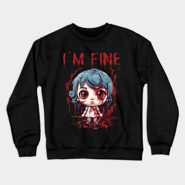 i'm fine Crewneck Sweatshirt by mdr design